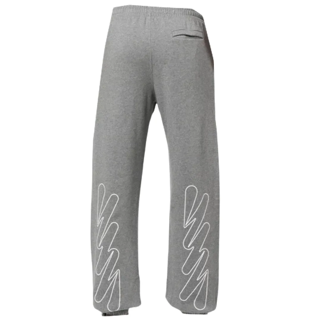 Off-White Wave Out! Diag Slim Fit Grey Sweat Pants