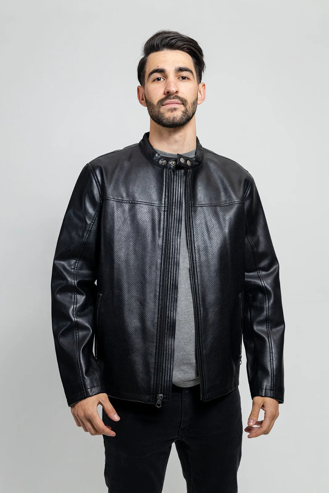 Oliver Mens Vegan Faux Leather Jacket (POS)