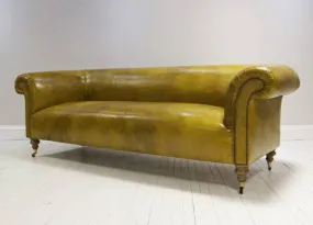 Our Goodrich Un-Buttoned Chesterfield Sofa in Golden Tan