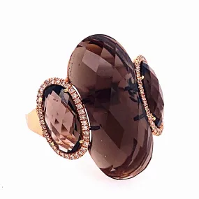 Oval Smokey Topaz Fashion Ring