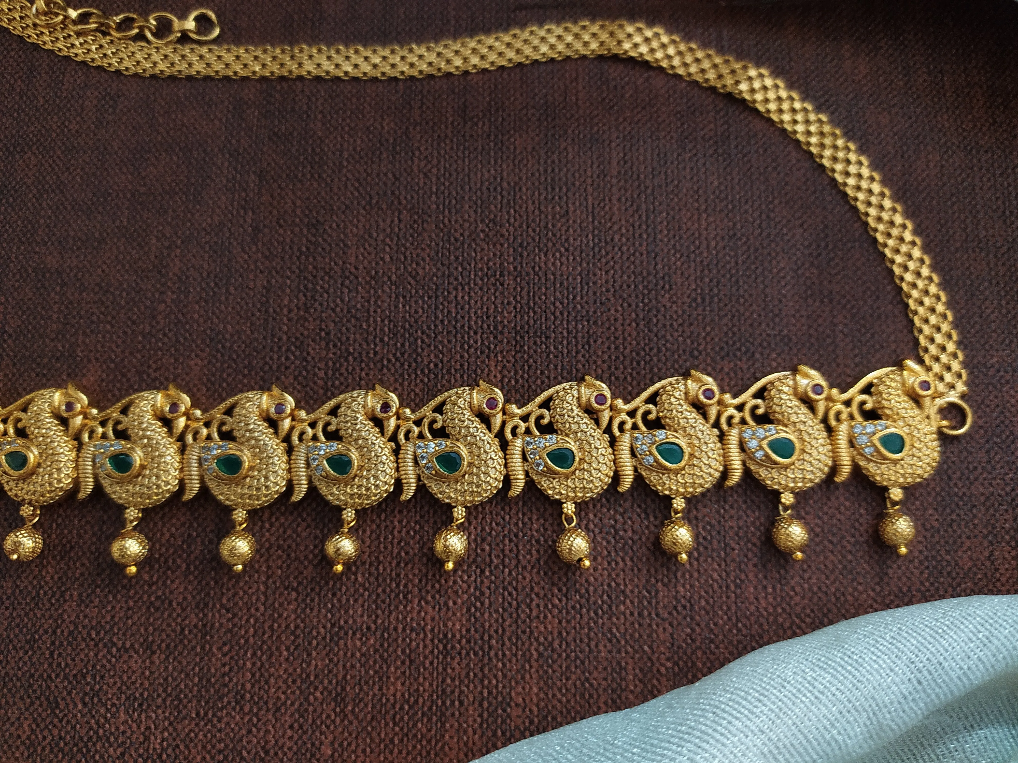 Peacock Design & Goddess Lakshmi ji Adorned Hip Chain