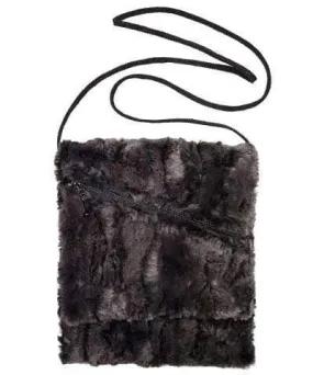 Prague Style Handbag - Luxury Faux Fur in Espresso Bean