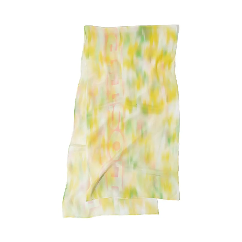 "Day Dream" Silk Long Scarf - Yellow