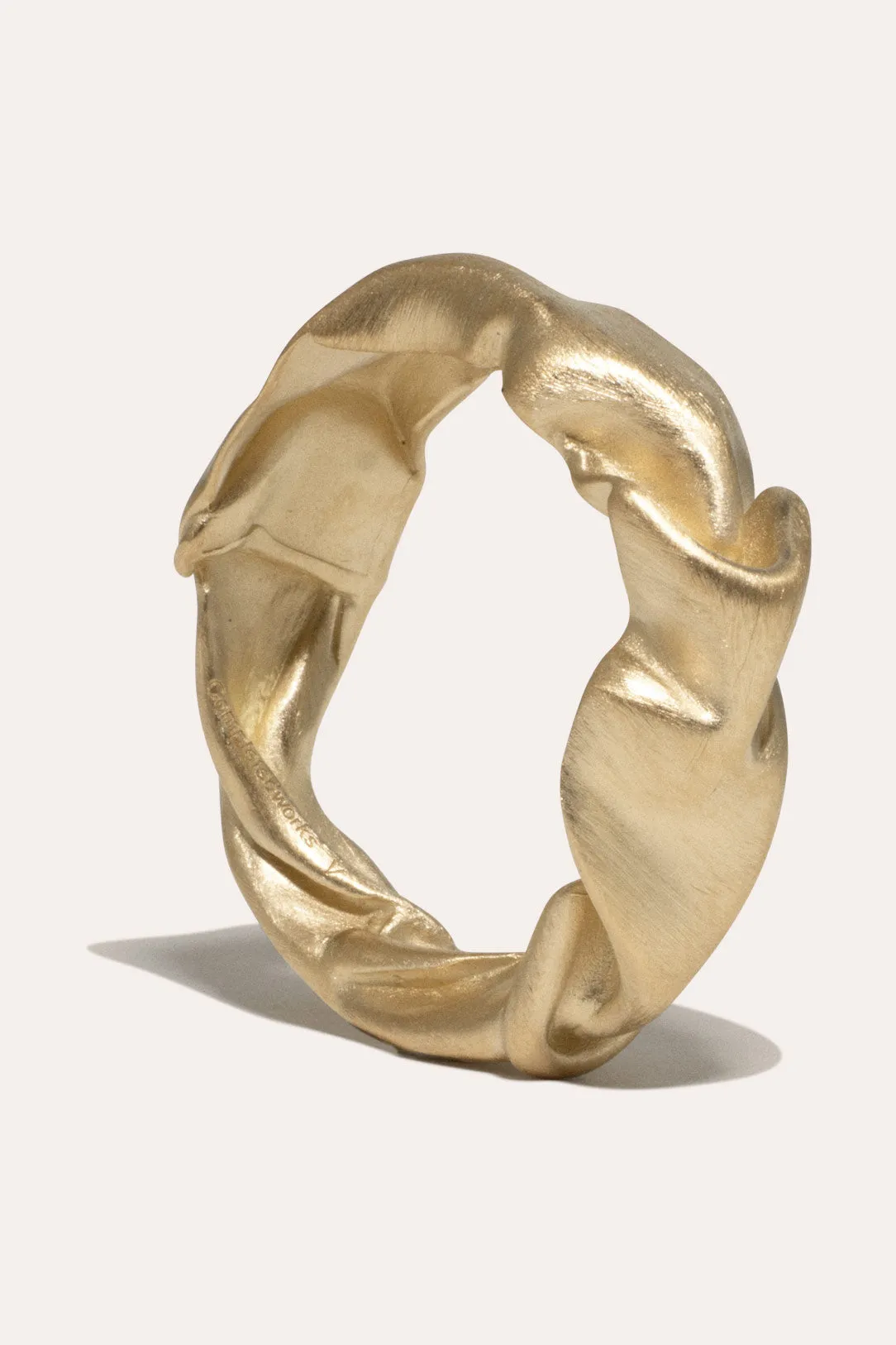 "Notsobig" Crunched - Gold Vermeil Ring