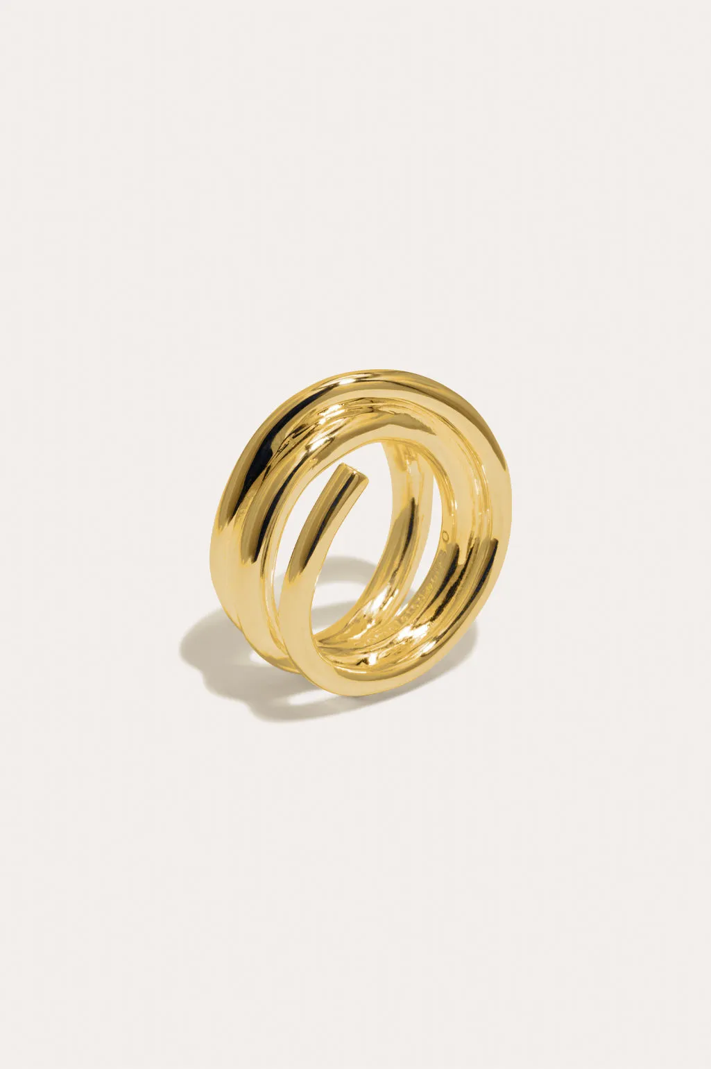 R2198 - Zirconia and Recycled Gold Vermeil Ring