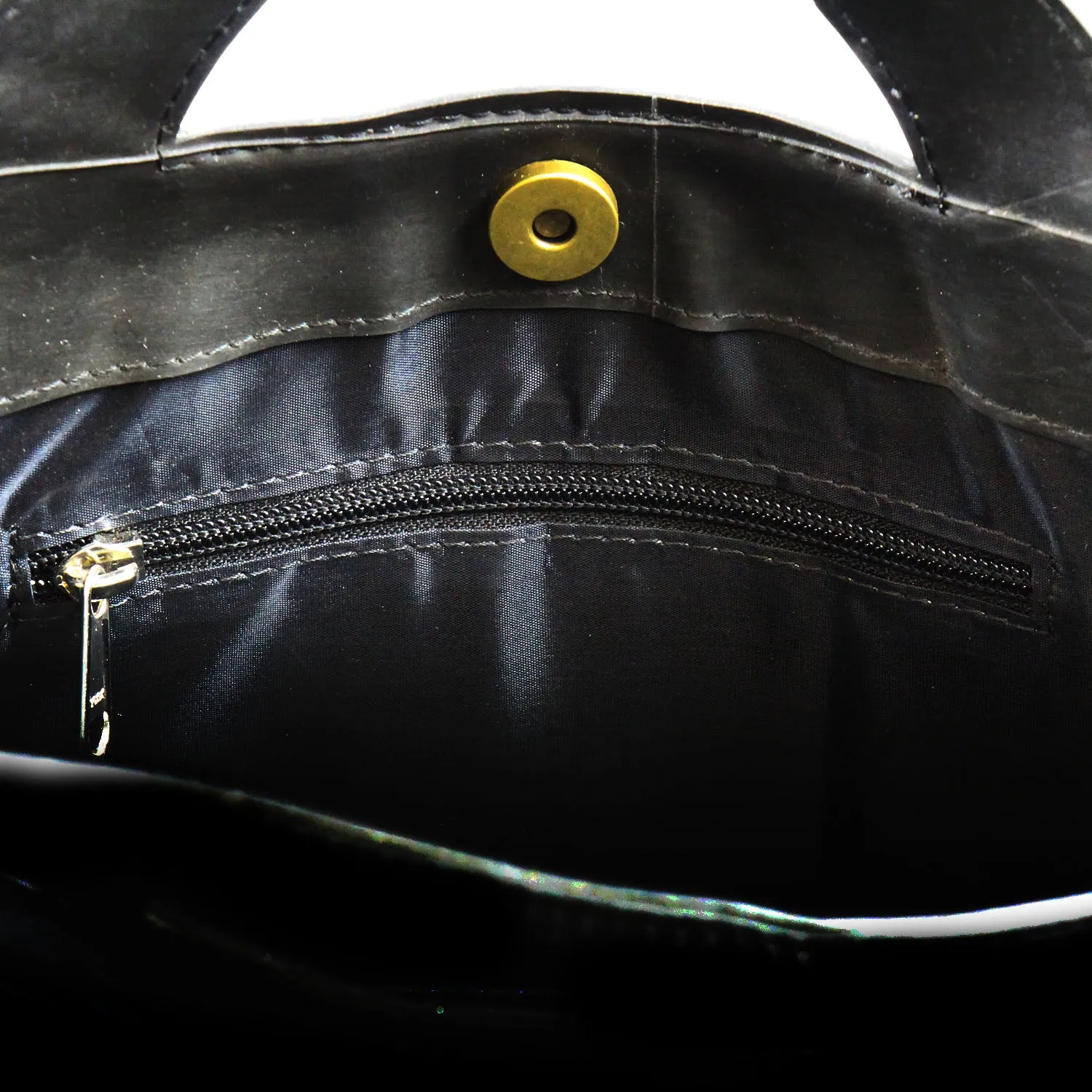 Recycled Rubber Round Shoulder Bag