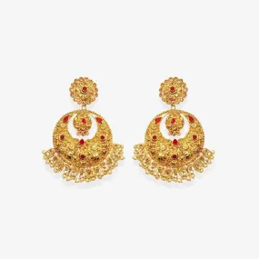 Red Stones Chandbali Earrings | Fashion jewellery Australia