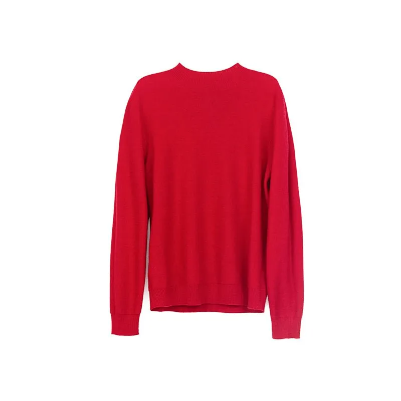 Red Wool Slim Sweater