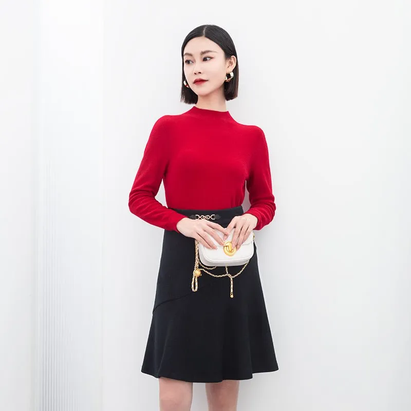 Red Wool Slim Sweater