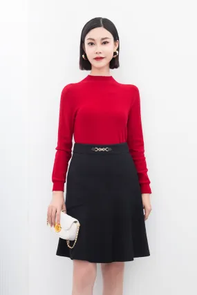 Red Wool Slim Sweater