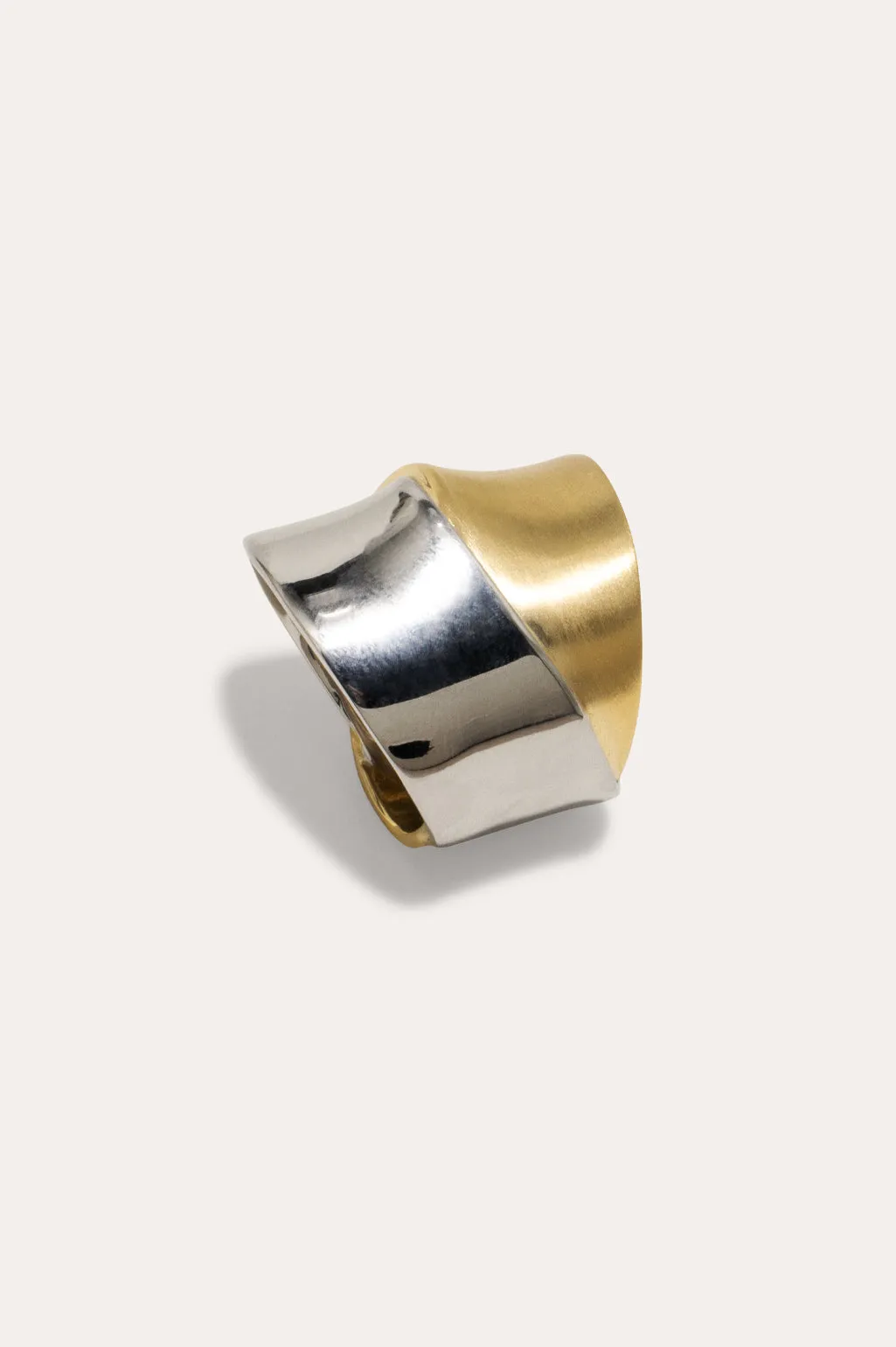 Ribbon - Rhodium and Gold Plated Ring