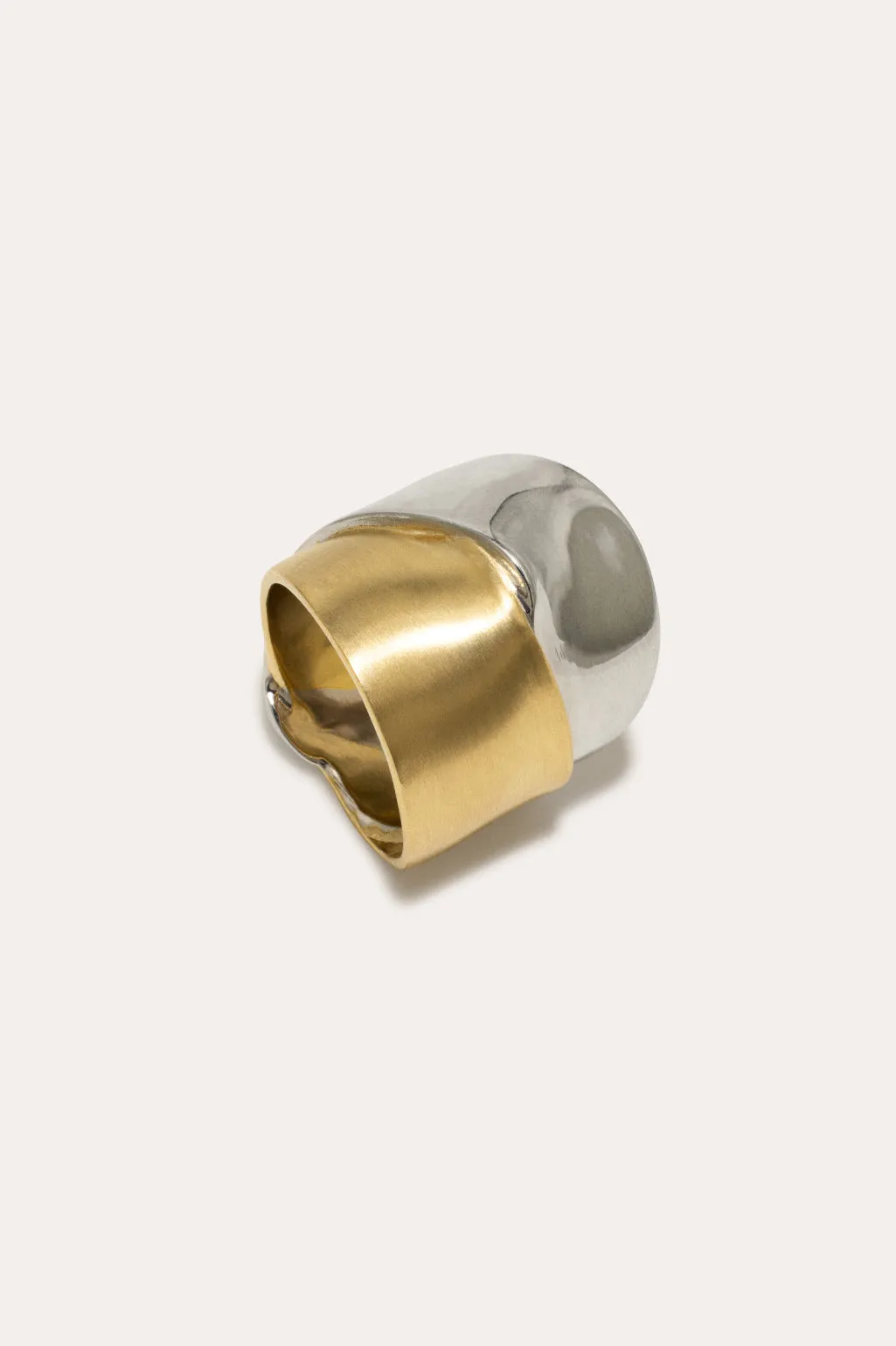 Ribbon - Rhodium and Gold Plated Ring