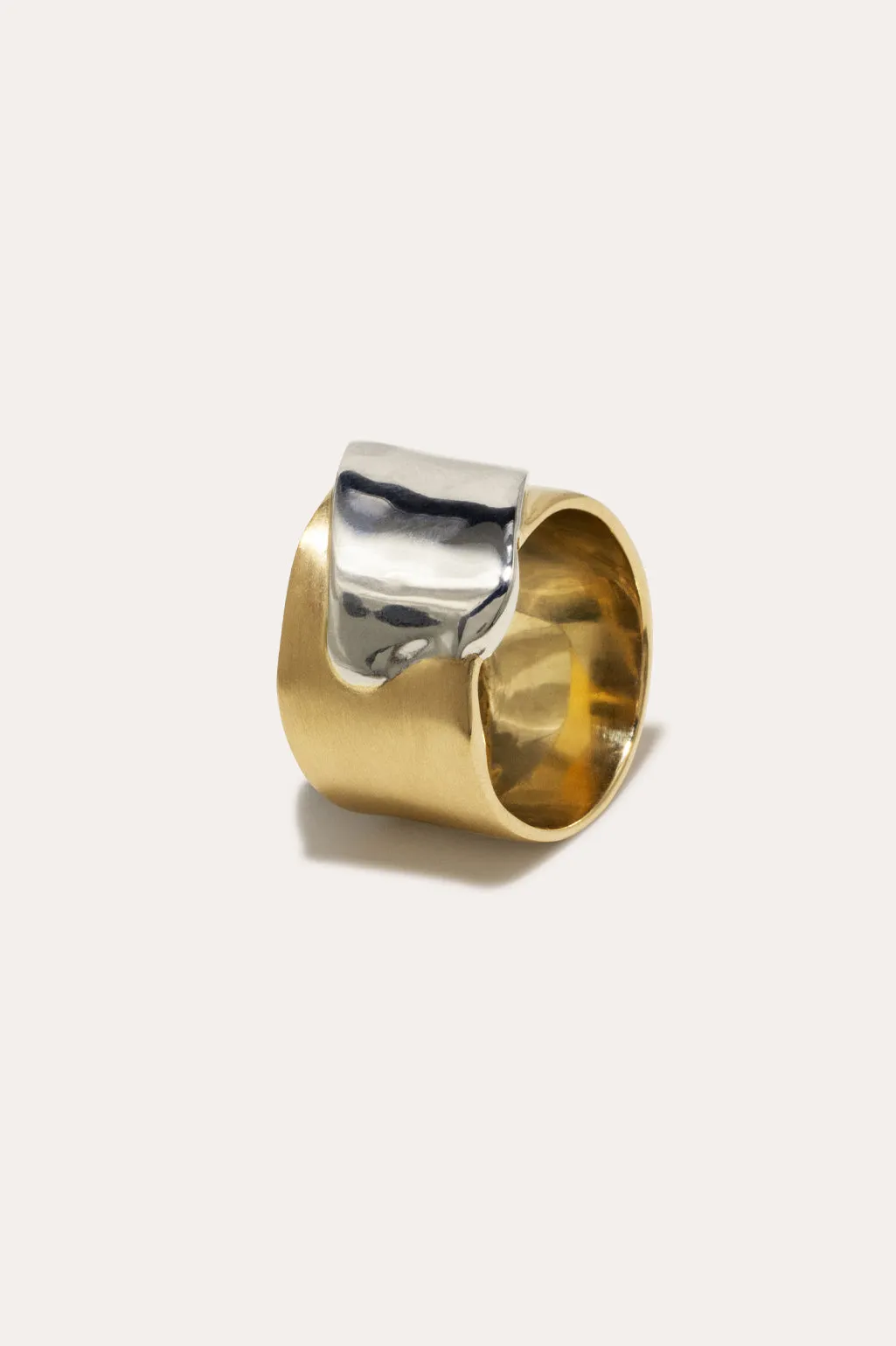 Ribbon - Rhodium and Gold Plated Ring