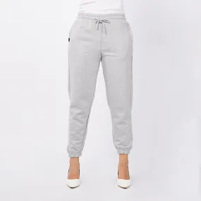 RRJ Basic Non-Denim Jogger Pants for Ladies Regular Fitting Rinse Wash Fabric Casual Pants Light Gray Jogger Pants for Ladies 154347-U (Light Gray)