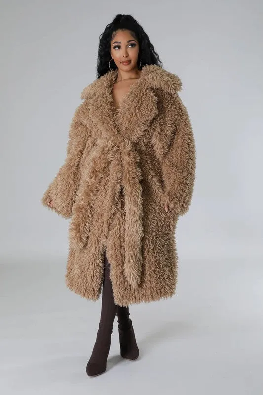 Runway Ready-Heavy Fuzzy Long Jacket