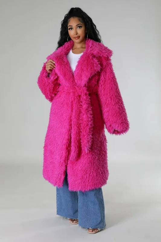 Runway Ready-Heavy Fuzzy Long Jacket