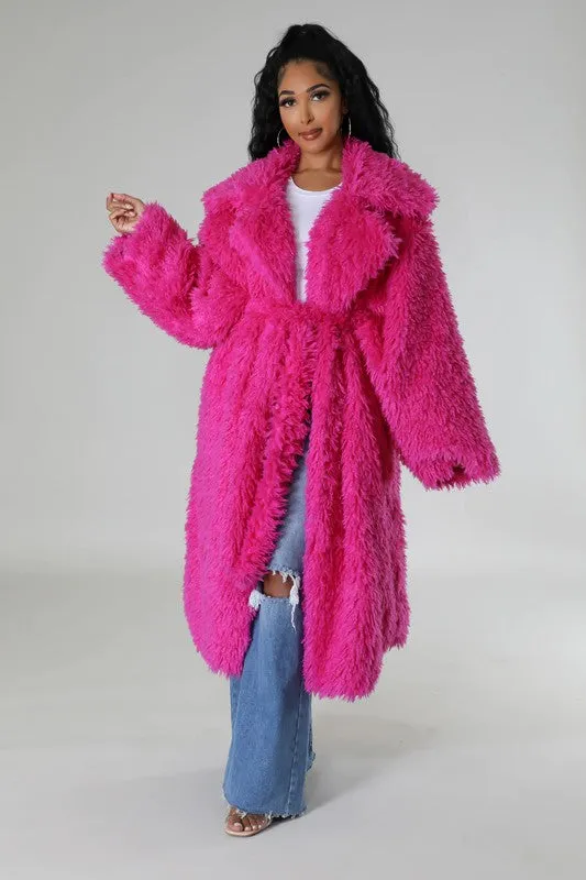 Runway Ready-Heavy Fuzzy Long Jacket