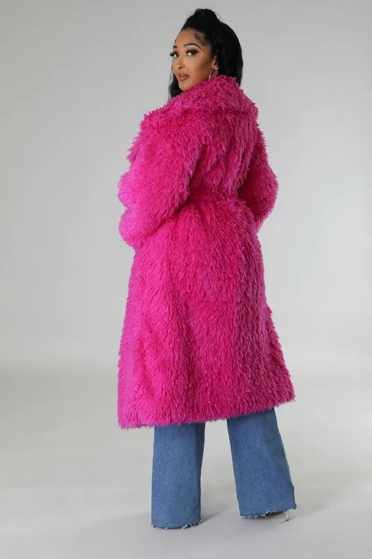 Runway Ready-Heavy Fuzzy Long Jacket