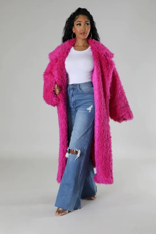 Runway Ready-Heavy Fuzzy Long Jacket