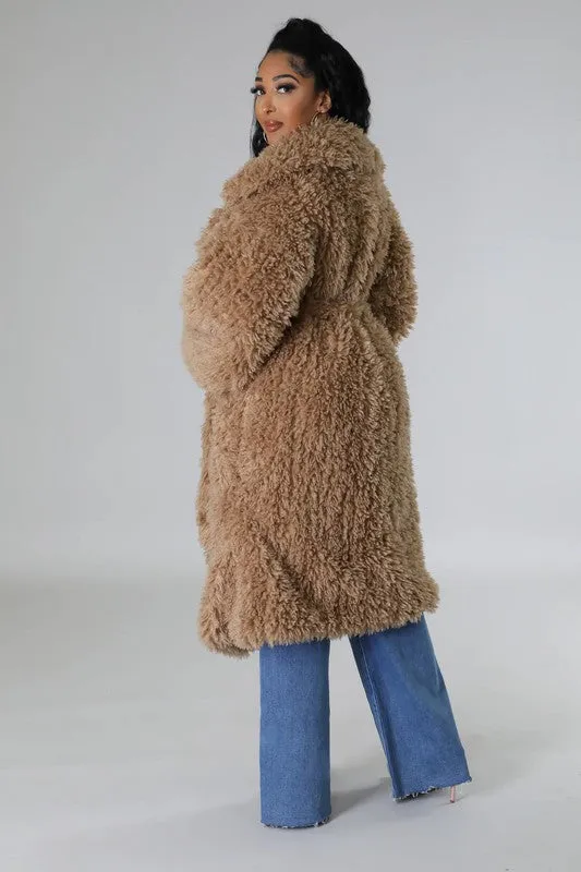 Runway Ready-Heavy Fuzzy Long Jacket