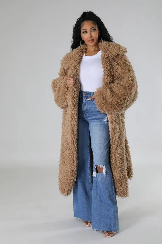 Runway Ready-Heavy Fuzzy Long Jacket