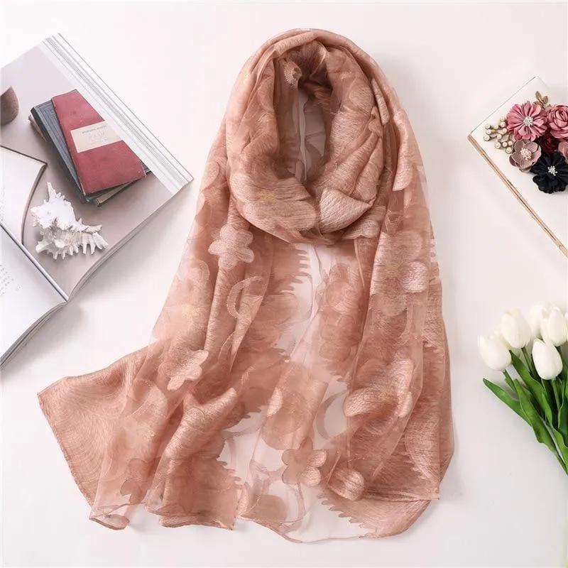 Silk Shawls and Wraps Scarf