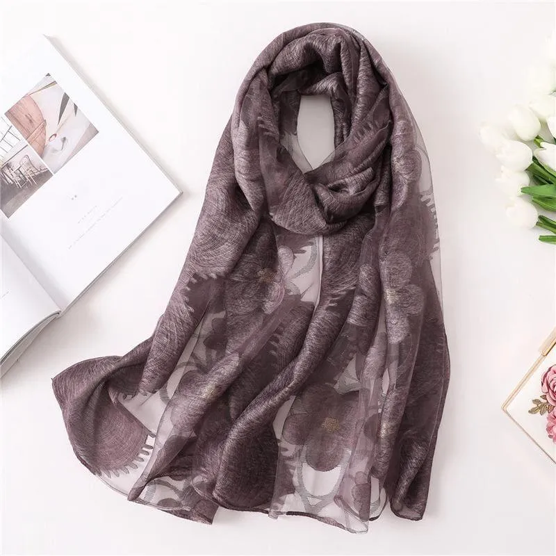 Silk Shawls and Wraps Scarf