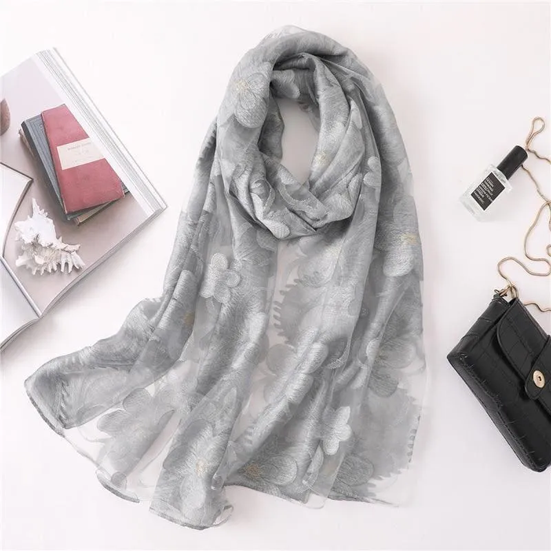 Silk Shawls and Wraps Scarf