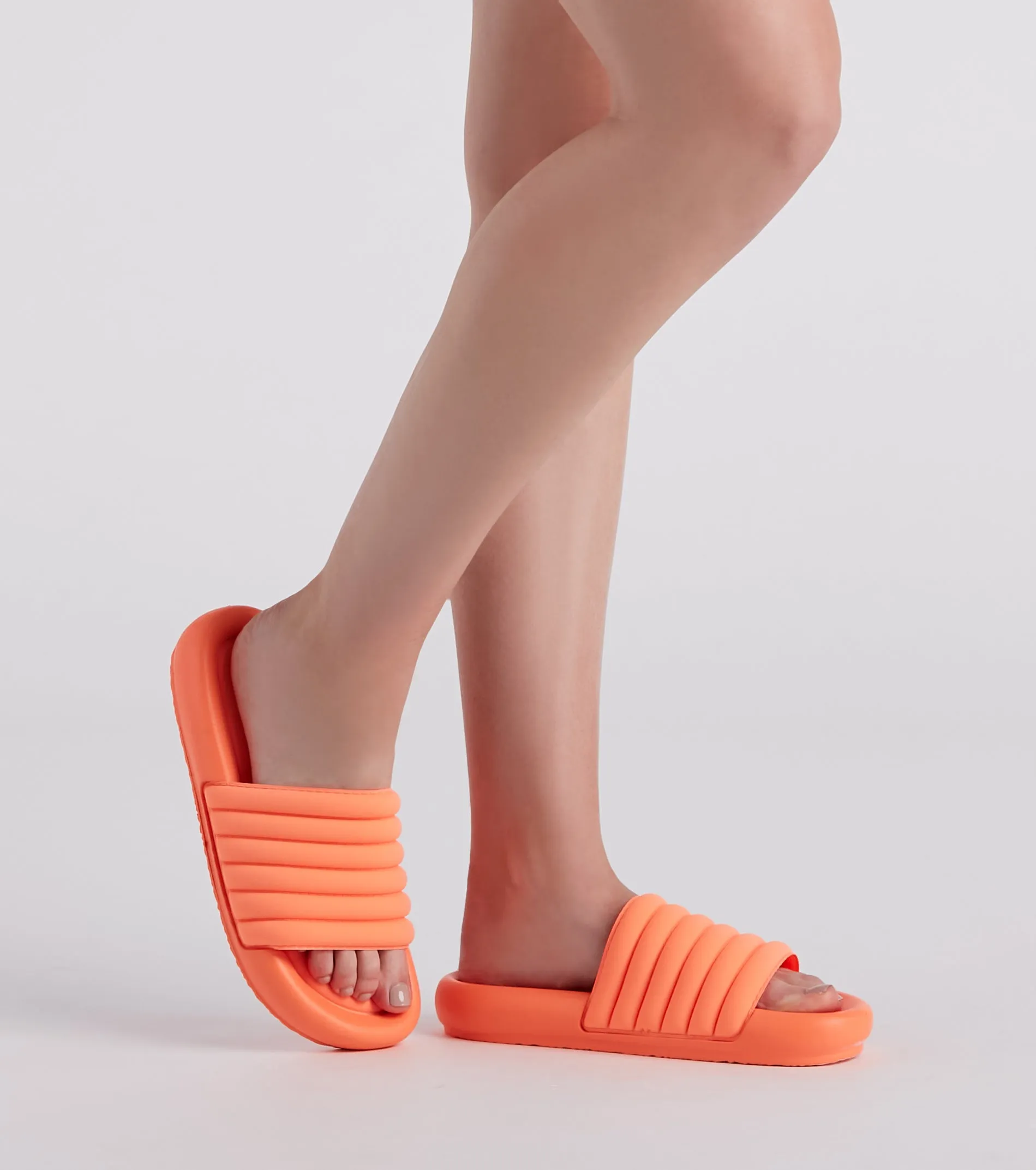 Slip Into Comfort Puff Slide Sandals