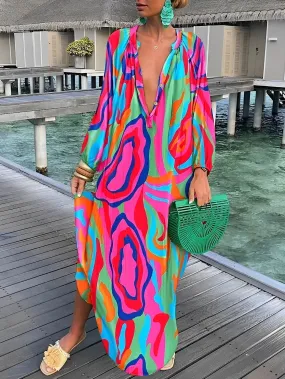 Sofia - Bohemian Print Maxi Dress