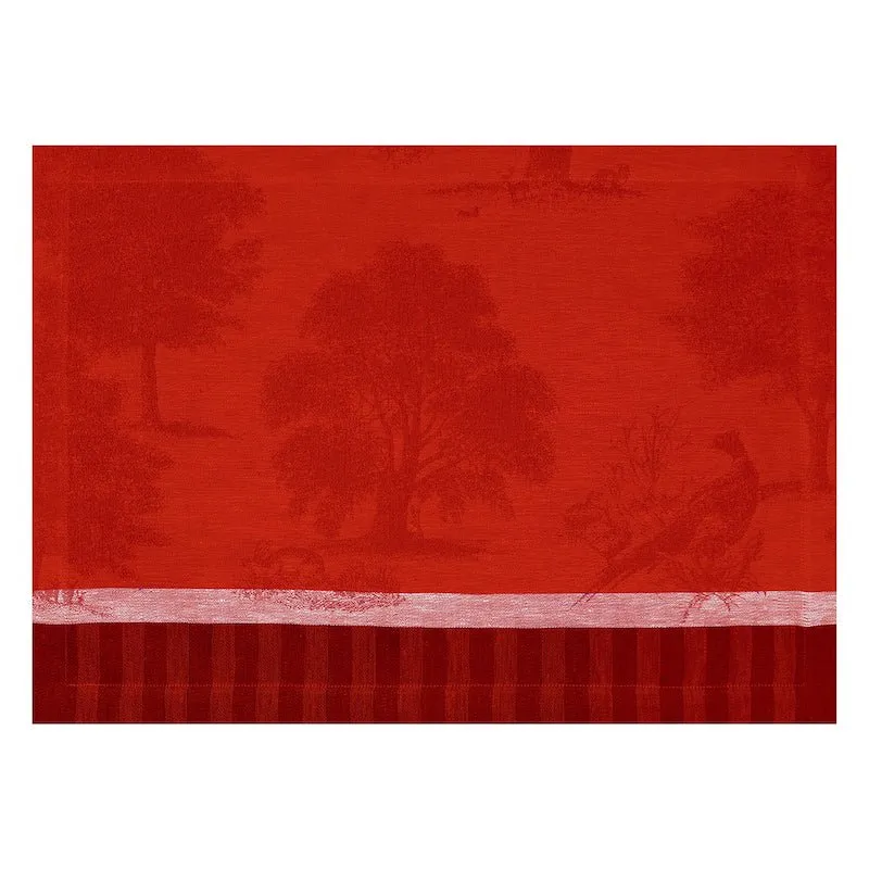 Souveraine Red Carmin Placemats by Le Jacquard Français