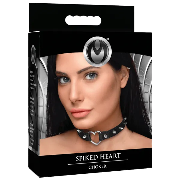 Spiked Heart Choker