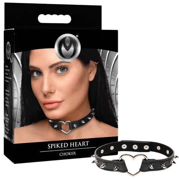 Spiked Heart Choker