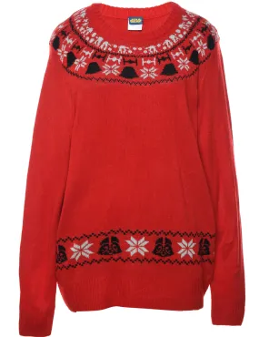 Star Wars Red Nordic Jumper - L