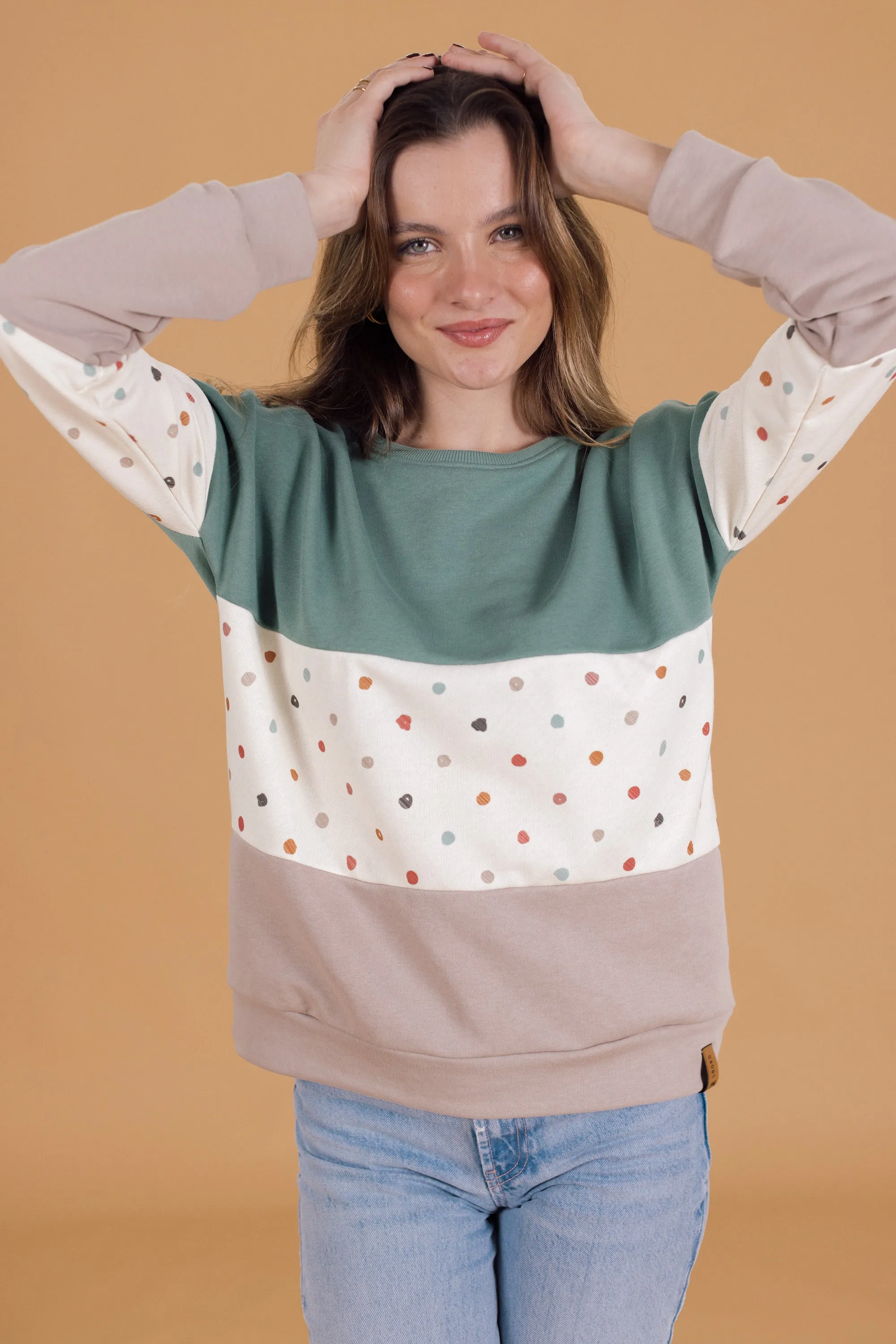 Sweater Mia Green Candy Polka Dot