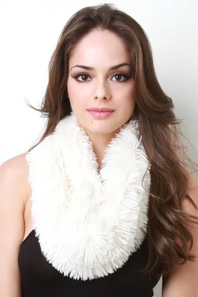 Textured Fur Infinity Scarf