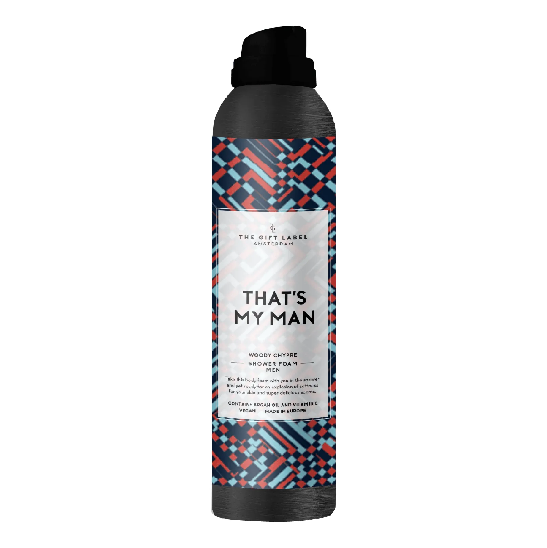 'That's My Man' Geometric Shower Foam for Him | Woody Chypre | 200ml