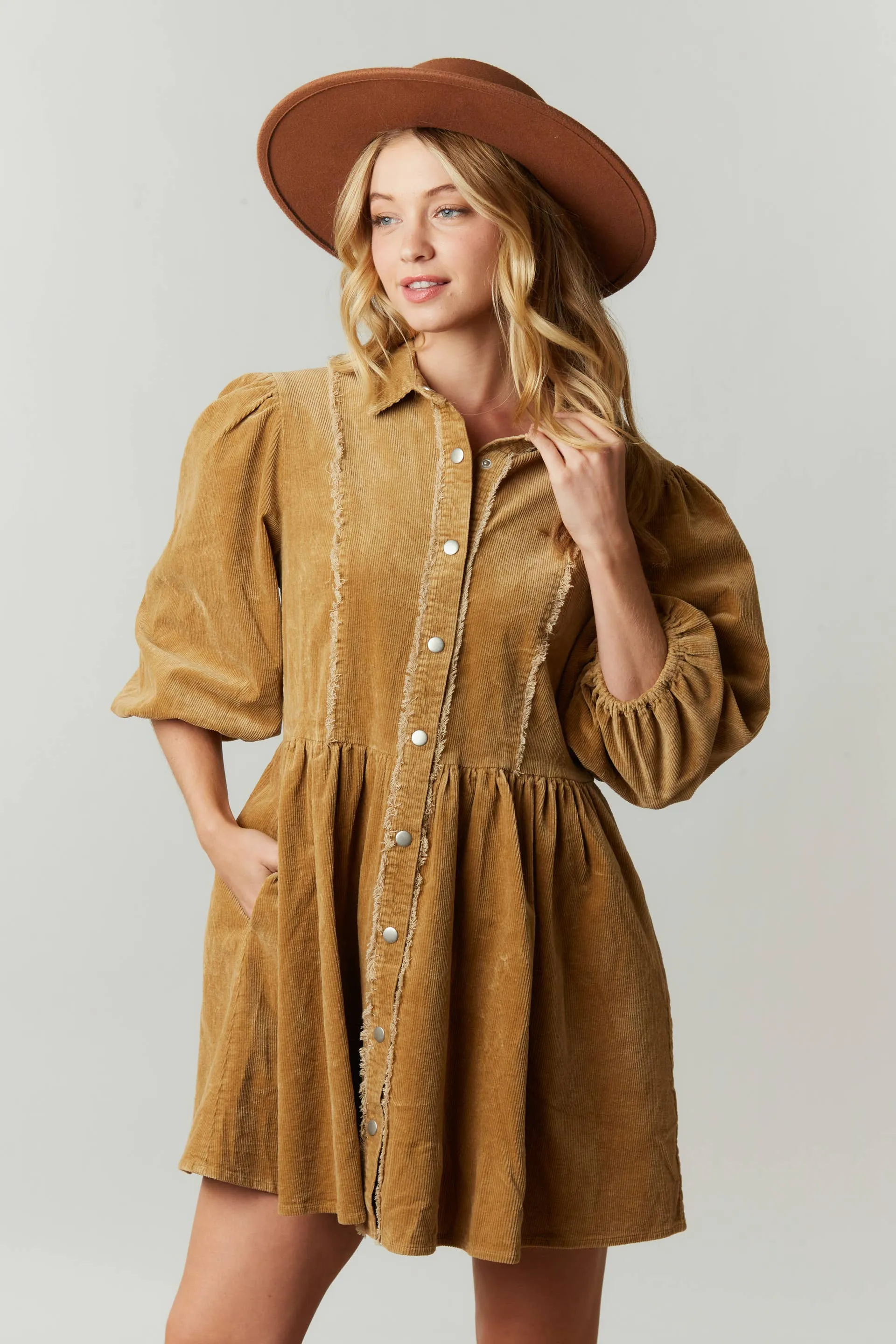 This One is for the Girls Corduroy Mini Dress