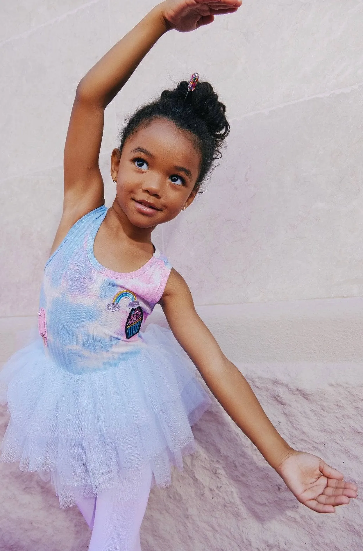 Tie Dye Rainbow Cupcake Tutu Dress