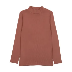 top l/s turtleneck - mulberry