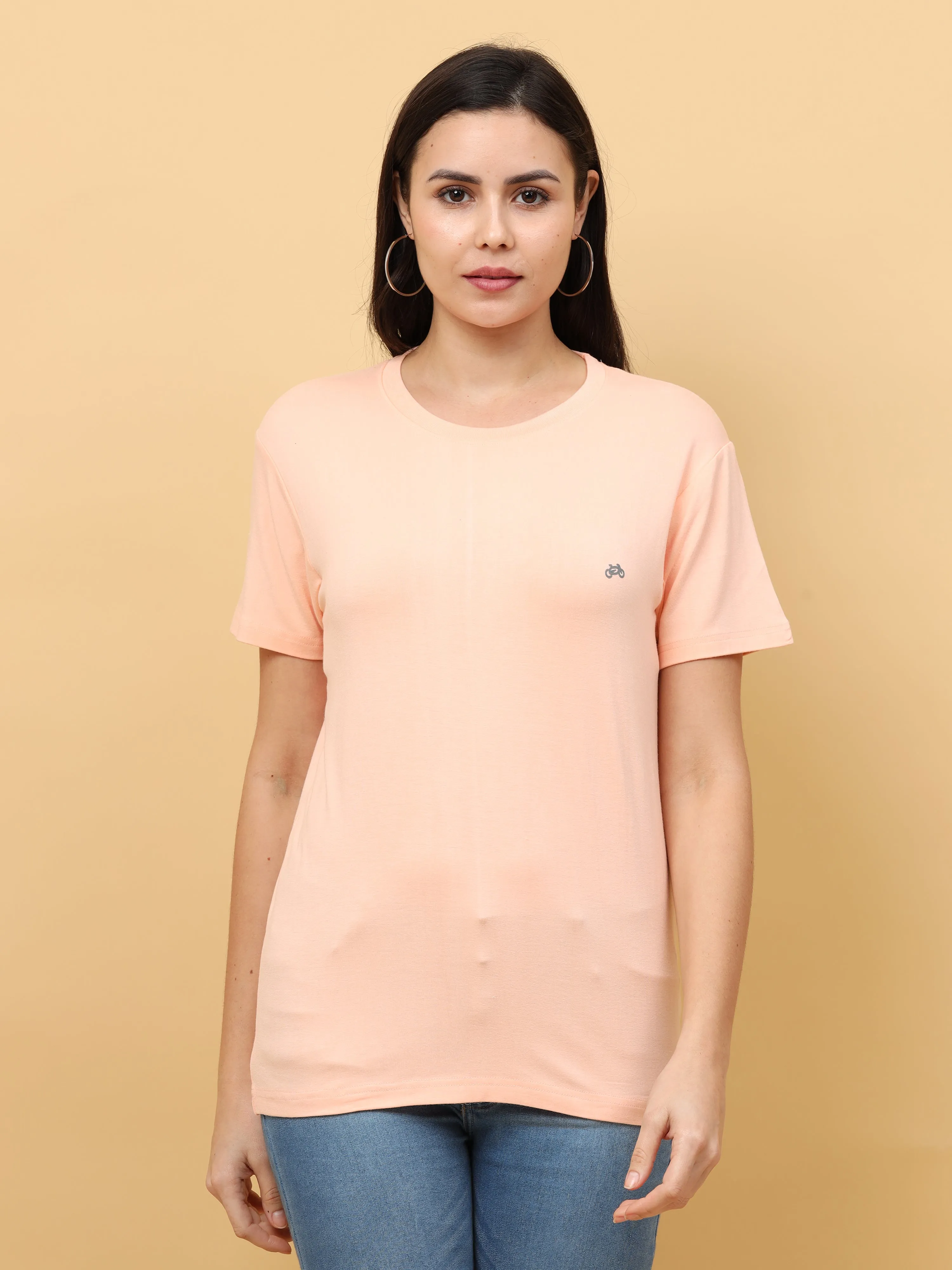 Tropical Peach Womens Bamboo Fabric T-Shirt