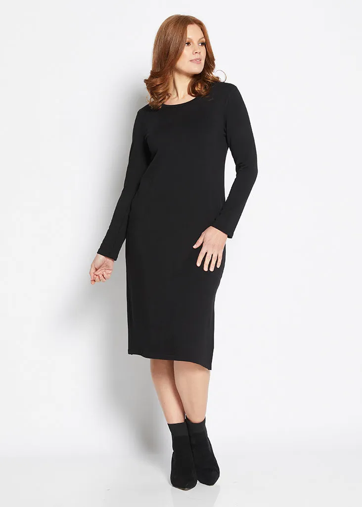 Tube Brushed Bamboo dress in Black