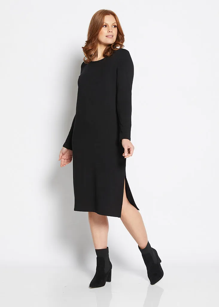 Tube Brushed Bamboo dress in Black