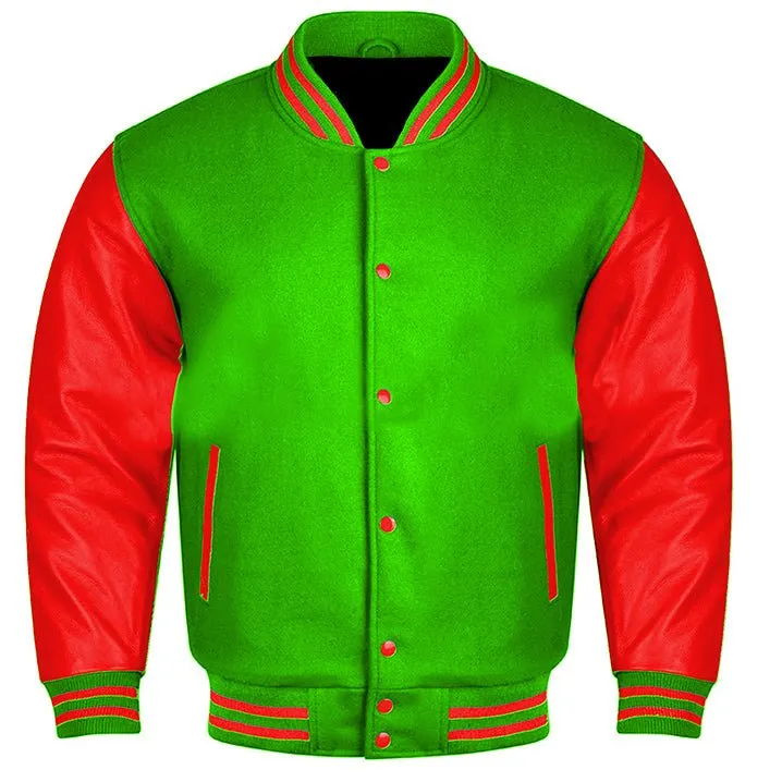 Varsity Jacket - Kelly Green Red