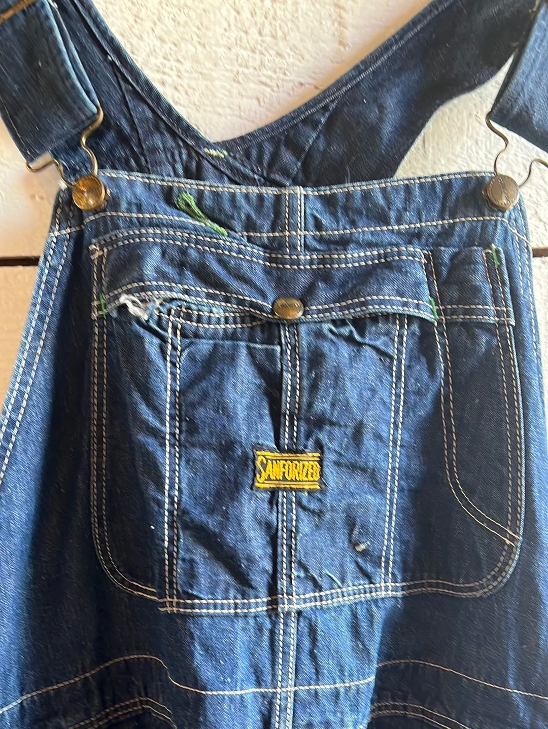 Vintage Denim Sanforized Overalls