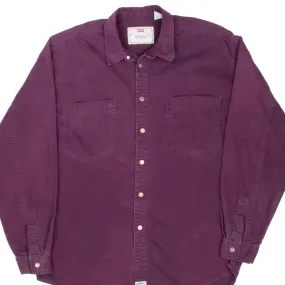 VINTAGE LEVIS POCKET PURPLE RED TAB DENIM SHIRT 1990S LARGE