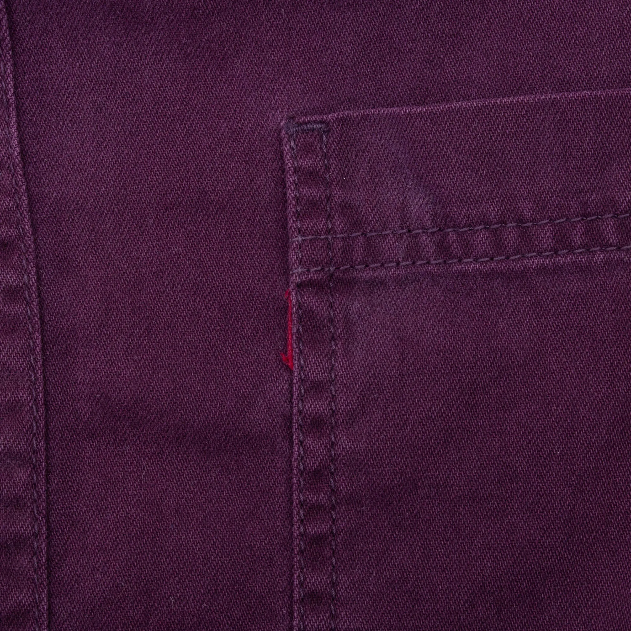 VINTAGE LEVIS POCKET PURPLE RED TAB DENIM SHIRT 1990S LARGE