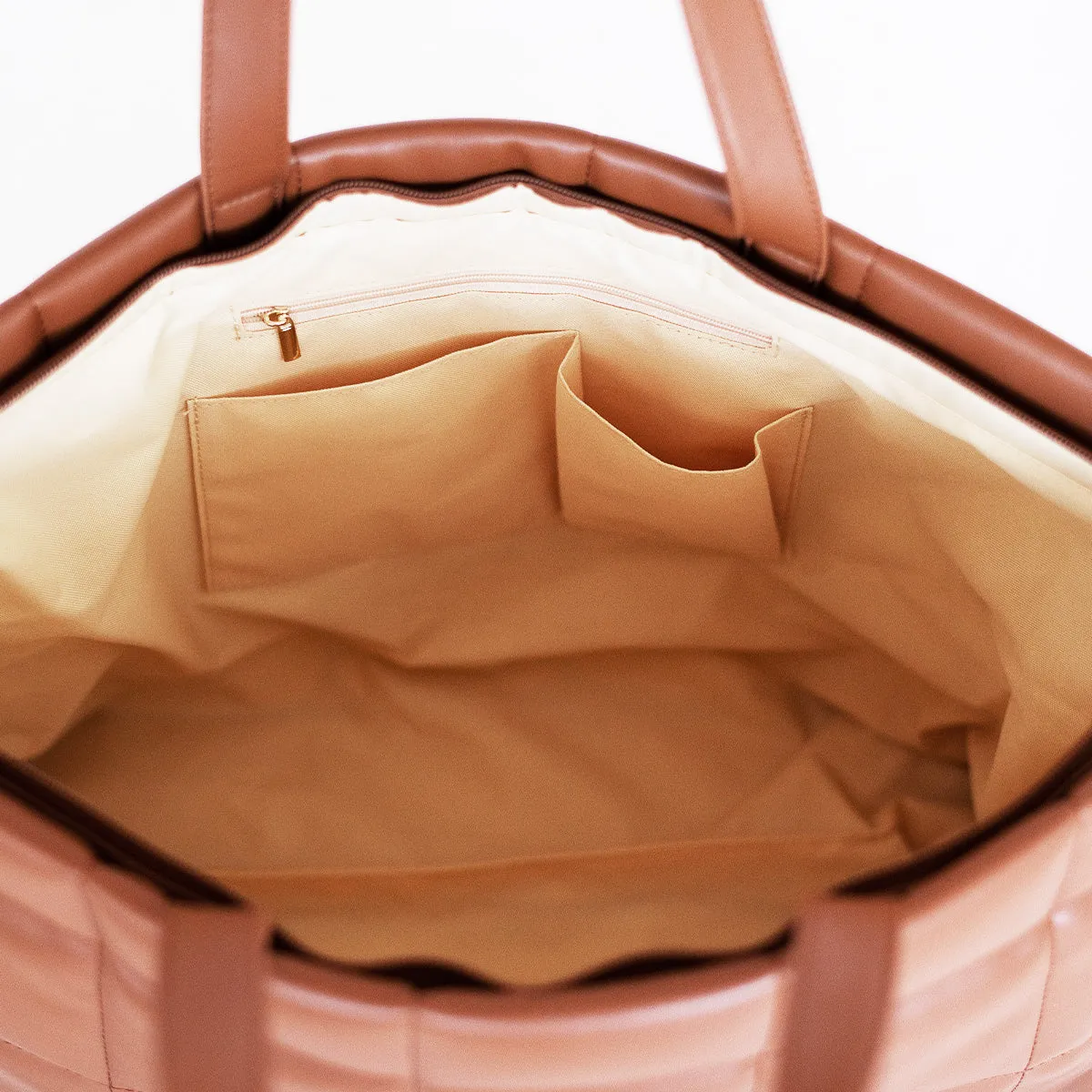 Viv & Lou Camel Parker Puffy Tote