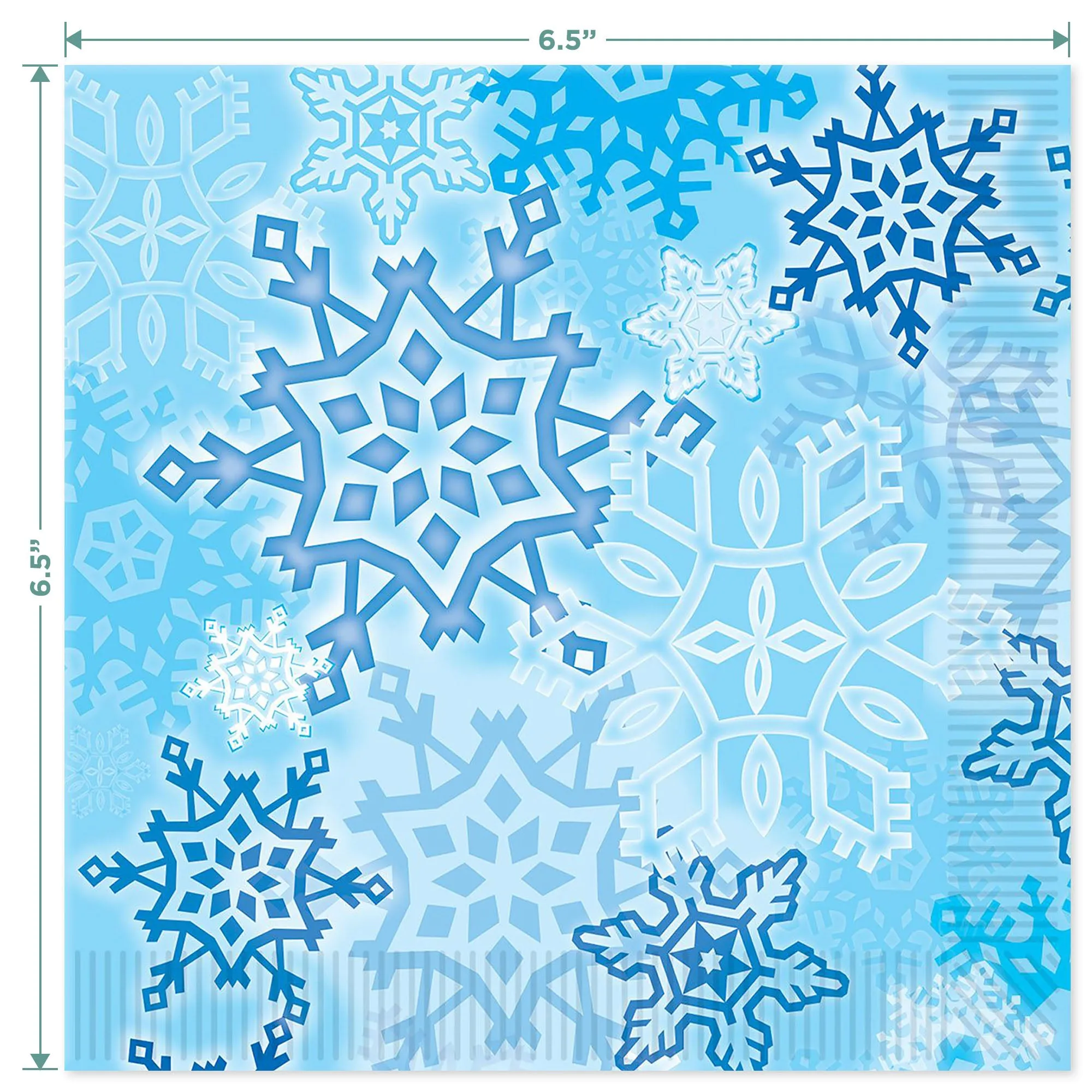 Winter Snowflake Paper Dessert Plates and Luncheon Napkins - Frozen Party Decorations and Snow Princess Party Supplies (Serves 16)