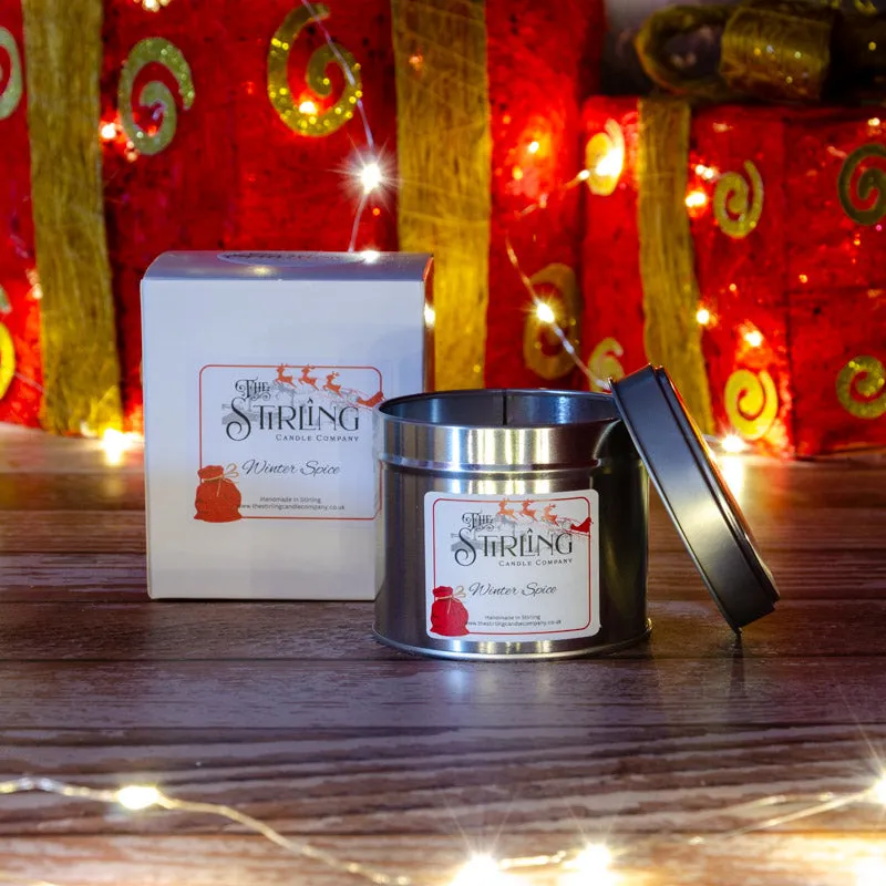 Winter Spice - Travel Tin Candle - Cotton Wick